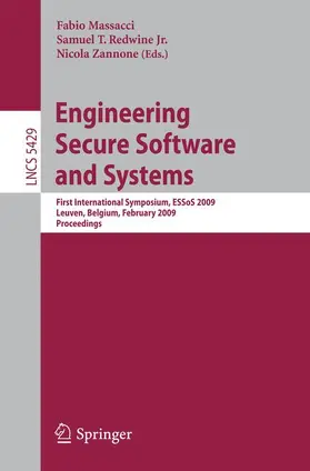 MASSACCI / Zannone / Redwine |  Engineering Secure Software and Systems | Buch |  Sack Fachmedien