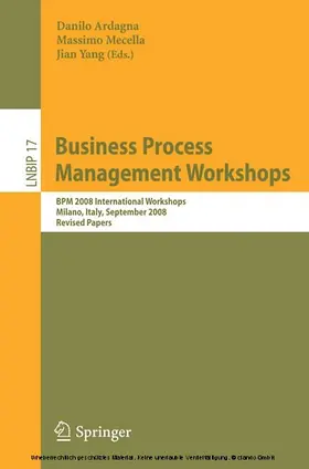 Ardagna / Aalst / Mecella | Business Process Management Workshops | E-Book | sack.de