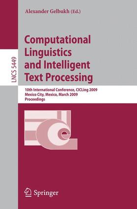 Gelbukh |  Computational Linguistics and Intelligent Text Processing | Buch |  Sack Fachmedien