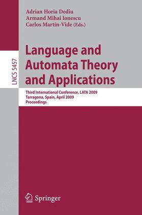 Dediu / Martin-Vide / Ionescu |  Language and Automata Theory and Applications | Buch |  Sack Fachmedien