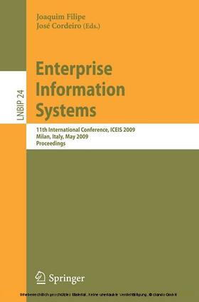 Filipe / Aalst / Cordeiro |  Enterprise Information Systems | eBook | Sack Fachmedien