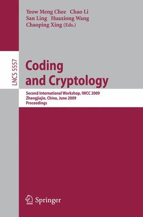 Chee / Li / Xing |  Coding and Cryptology | Buch |  Sack Fachmedien