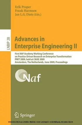 Proper / Aalst / Harmsen |  Advances in Enterprise Engineering II | eBook | Sack Fachmedien