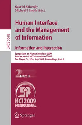 Salvendy / Smith | Human Interface and the Management of Information. Information and Interaction | E-Book | sack.de