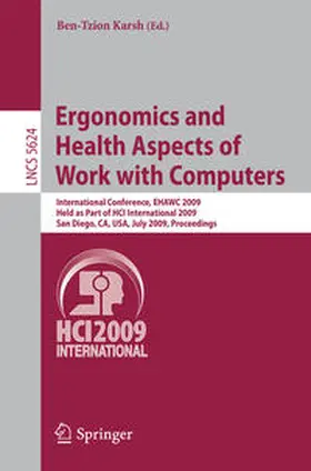 Karsh |  Ergonomics and Health Aspects of Work with Computers | eBook | Sack Fachmedien