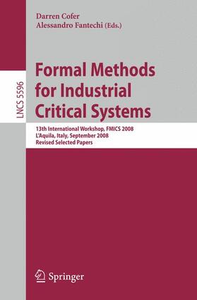 Fantechi / Cofer |  Formal Methods for Industrial Critical Systems | Buch |  Sack Fachmedien