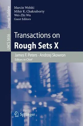 Chakraborty / Wu / Wolski |  Transactions on Rough Sets X | Buch |  Sack Fachmedien