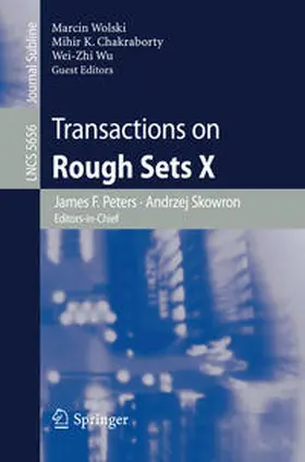 Chakraborty / Wu / Wolski |  Transactions on Rough Sets X | eBook | Sack Fachmedien