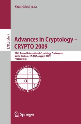 Halevi |  Advances in Cryptology - CRYPTO 2009 | Buch |  Sack Fachmedien