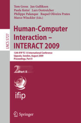 Gross / Gulliksen / Kotzé |  Human-Computer Interaction - INTERACT 2009 | eBook | Sack Fachmedien