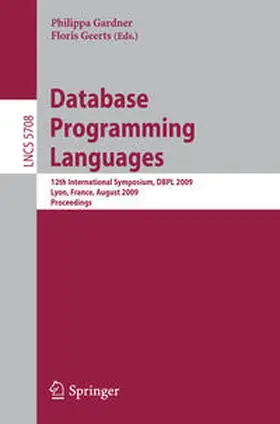 Gardner / Geerts |  Database Programming Languages | eBook | Sack Fachmedien