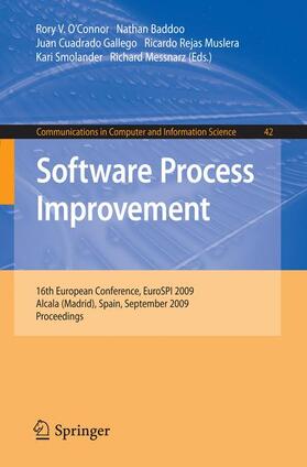 O'Connor / Baddoo / Messnarz |  Software Process Improvement | Buch |  Sack Fachmedien