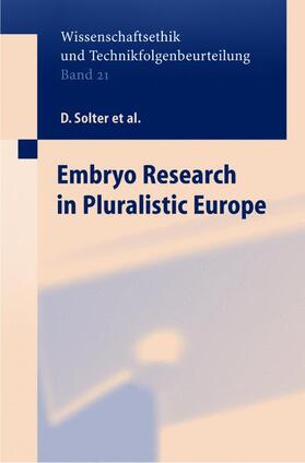Holówka / Solter / Beyleveld |  Embryo Research in Pluralistic Europe | Buch |  Sack Fachmedien