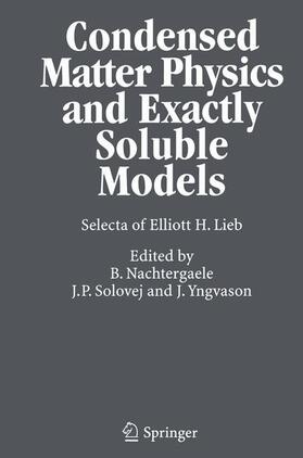 Lieb / Nachtergaele / Solovej |  Condensed Matter Physics and Exactly Soluble Models | Buch |  Sack Fachmedien