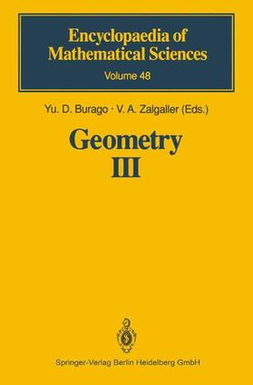 Zalgaller / Burago |  Geometry III | Buch |  Sack Fachmedien