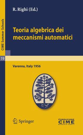 Righi |  Teoria algebrica dei meccanismi automatici | Buch |  Sack Fachmedien