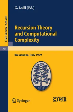 Lolli |  Recursion Theory and Computational Complexity | Buch |  Sack Fachmedien