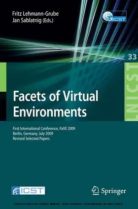 Lehmann-Grube / Almeida / Sablatnig |  Facets of Virtual Environments | eBook | Sack Fachmedien