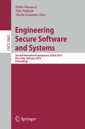 MASSACCI / Wallach / Zannone |  Engineering Secure Software and Systems | eBook | Sack Fachmedien