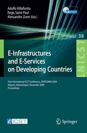 Villafiorita / Regis / Zorer |  E-Infrastructures and E-Services on Developing Countries | Buch |  Sack Fachmedien