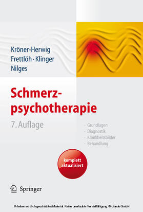 Kröner-Herwig / Frettlöh / Klinger |  Schmerzpsychotherapie | eBook | Sack Fachmedien