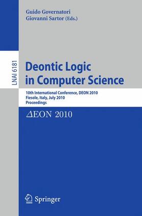 Governatori / Sartor |  Deontic Logic in Computer Science | Buch |  Sack Fachmedien