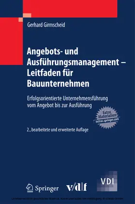 Girmscheid | Angebots- und Ausführungsmanagement - Leitfaden für Bauunternehmen | E-Book | sack.de