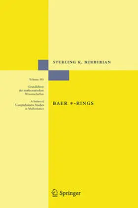 Berberian |  Baer *-Rings | eBook | Sack Fachmedien