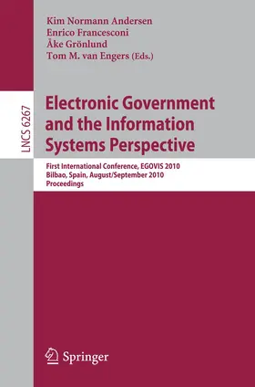 Andersen / Francesconi / Grönlund |  Electronic Government and the Information Systems Perspective | Buch |  Sack Fachmedien