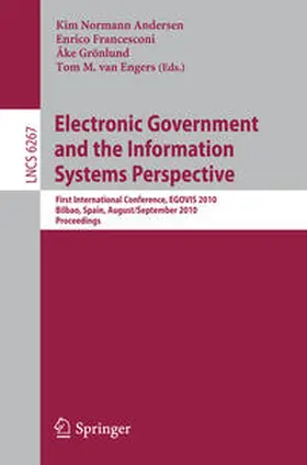 Andersen / Francesconi / Grönlund |  Electronic Government and the Information Systems Perspective | eBook | Sack Fachmedien