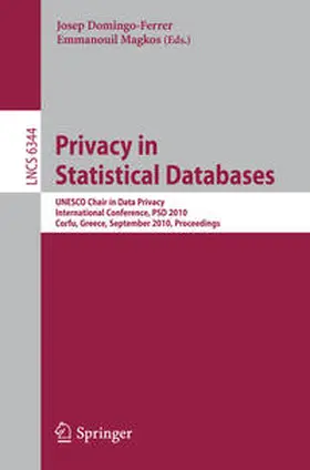 Domingo-Ferrer / Magkos |  Privacy in Statistical Databases | eBook | Sack Fachmedien