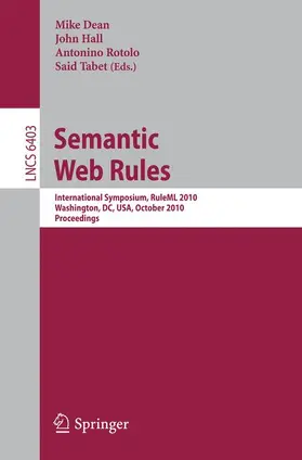 Dean / Hall / Rotolo |  Semantic Web Rules | Buch |  Sack Fachmedien