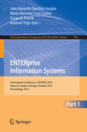 Quintela Varajao / Cruz-Cunha / Putnik |  ENTERprise Information Systems, Part I | eBook | Sack Fachmedien