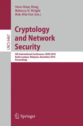 Heng / Wright / Goi |  Cryptology and Network Security | Buch |  Sack Fachmedien