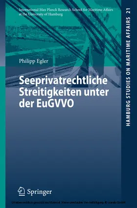 Egler |  Seeprivatrechtliche Streitigkeiten unter der EuGVVO | eBook | Sack Fachmedien