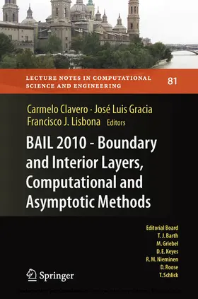 Clavero / Gracia / Lisbona |  BAIL 2010 - Boundary and Interior Layers, Computational and Asymptotic Methods | eBook | Sack Fachmedien