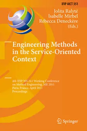 Ralyté / Mirbel / Deneckère |  Engineering Methods in the Service-Oriented Context | eBook | Sack Fachmedien