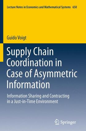 Vogt / Voigt |  Supply Chain Coordination in Case of Asymmetric Information | Buch |  Sack Fachmedien