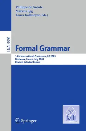 de Groote / Egg / Kallmeyer |  Formal Grammar | Buch |  Sack Fachmedien