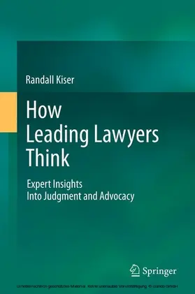 Kiser |  How Leading Lawyers Think | eBook | Sack Fachmedien