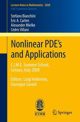 Bianchini / Villani / Carlen |  Nonlinear PDE¿s and Applications | Buch |  Sack Fachmedien
