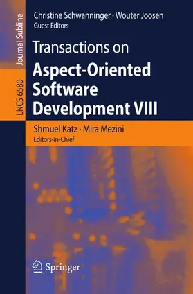 Katz / Mezini |  Transactions on Aspect-Oriented Software Development VIII | Buch |  Sack Fachmedien