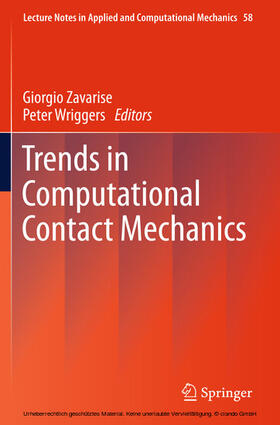 Zavarise / Wriggers |  Trends in Computational Contact Mechanics | eBook | Sack Fachmedien