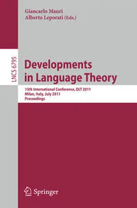 Mauri / Leporati |  Development in Language Theory | eBook | Sack Fachmedien