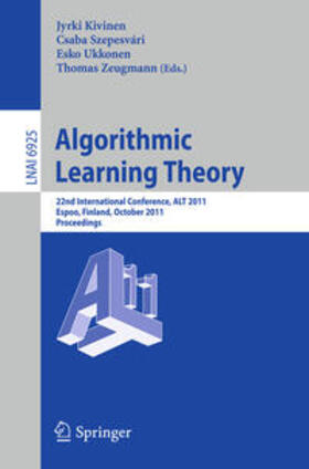 Kivinen / Szepesvári / Ukkonen |  Algorithmic Learning Theory | eBook | Sack Fachmedien
