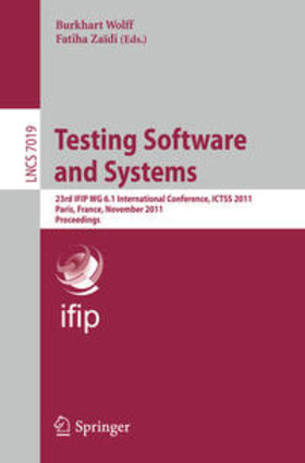 Wolff / Zaidi / Zaïdi |  Testing Software and Systems | eBook | Sack Fachmedien
