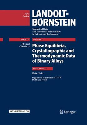 Predel |  Phase Equilibria, Crystallographic and Thermodynamic Data of Binary Alloys | Buch |  Sack Fachmedien