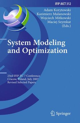 Korytowski / Szymkat / Mitkowski |  System Modeling and Optimization | Buch |  Sack Fachmedien