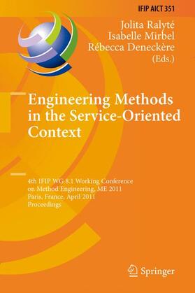 Ralyté / Deneckère / Mirbel |  Engineering Methods in the Service-Oriented Context | Buch |  Sack Fachmedien