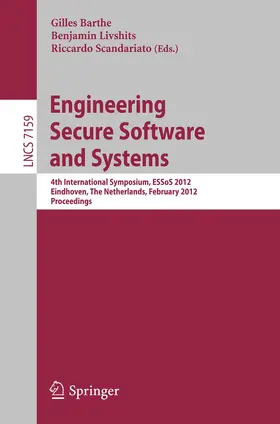 Barthe / Livshits / Scandariato |  Engineering Secure Software and Systems | Buch |  Sack Fachmedien